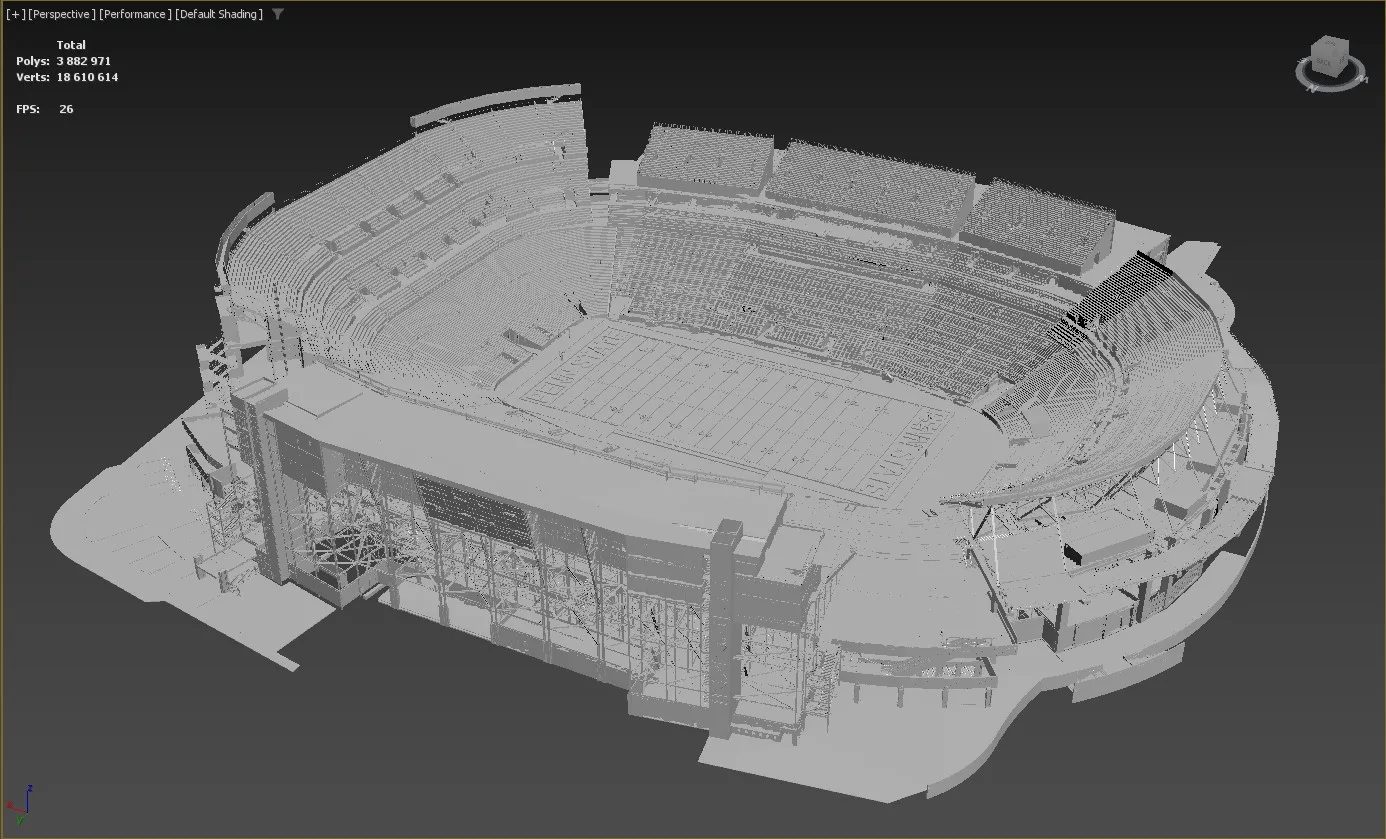 Gray-Scale Model of a Stadium