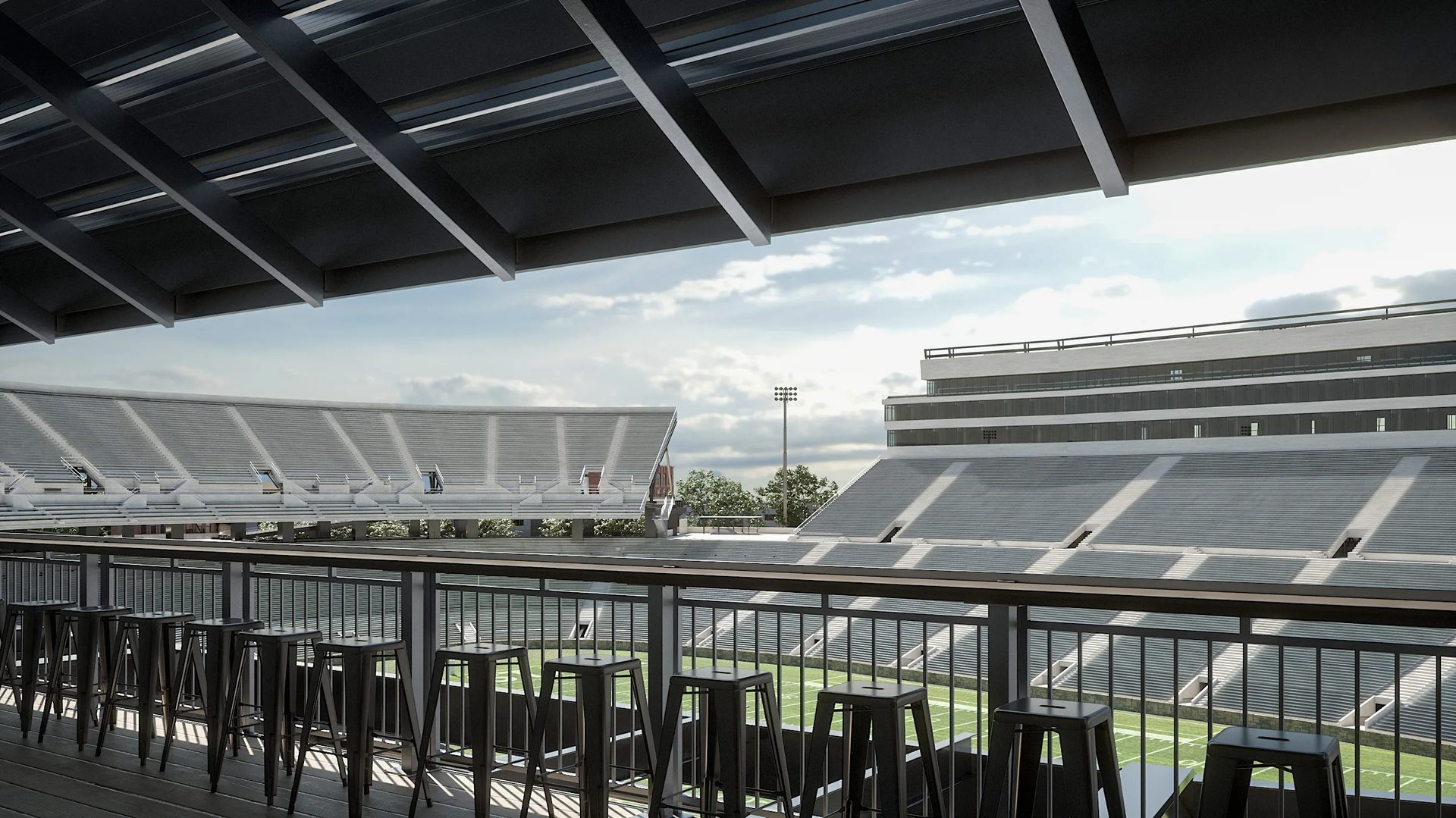 Seating Sports Venue 3D Rendering