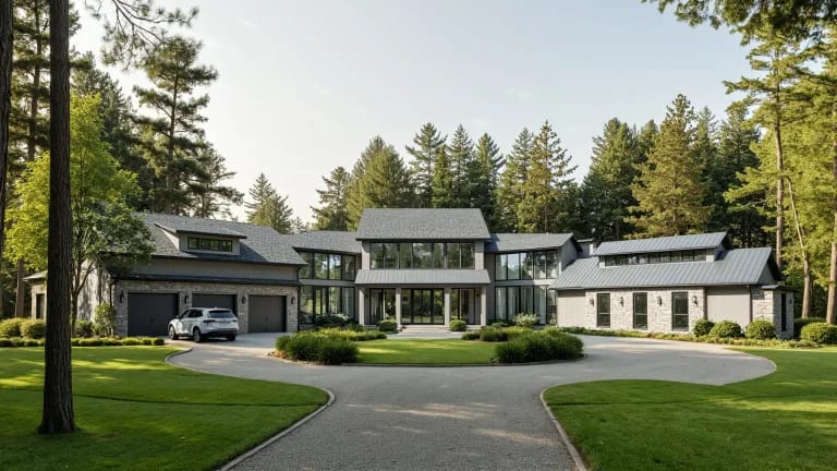 Interior and Exterior Renderings for a Spectacular Villa in Georgia, US