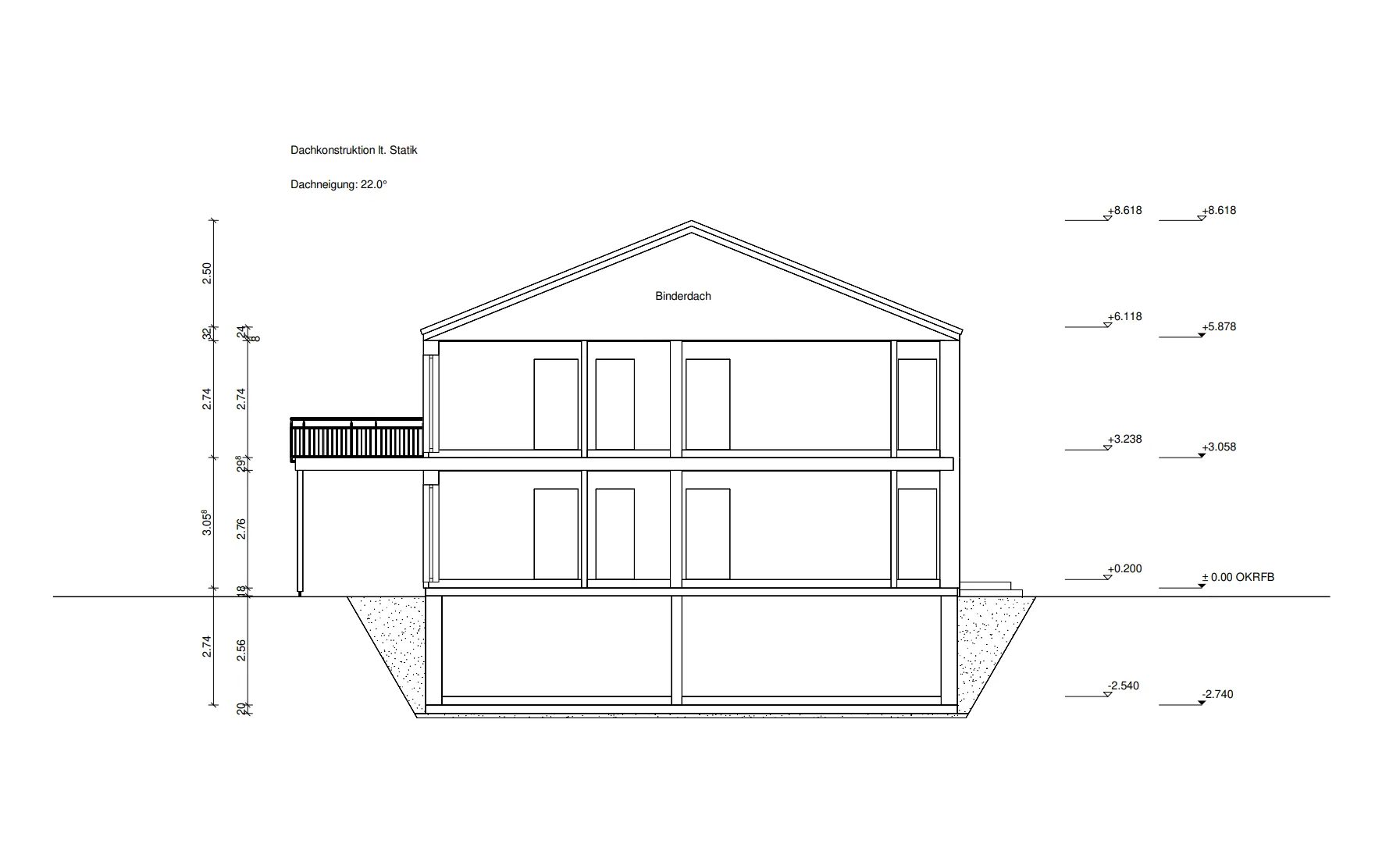 Exterior drawings for a house design 3D project