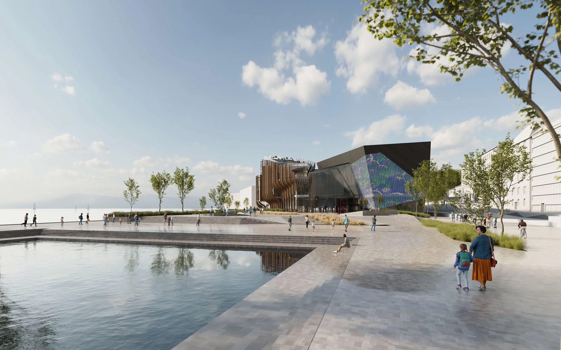 Museum Eye-level Exterior 3D Rendering