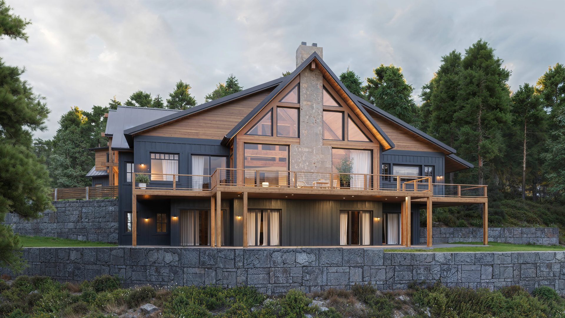 3D Rendering for a Forrest Mansion Exterior
