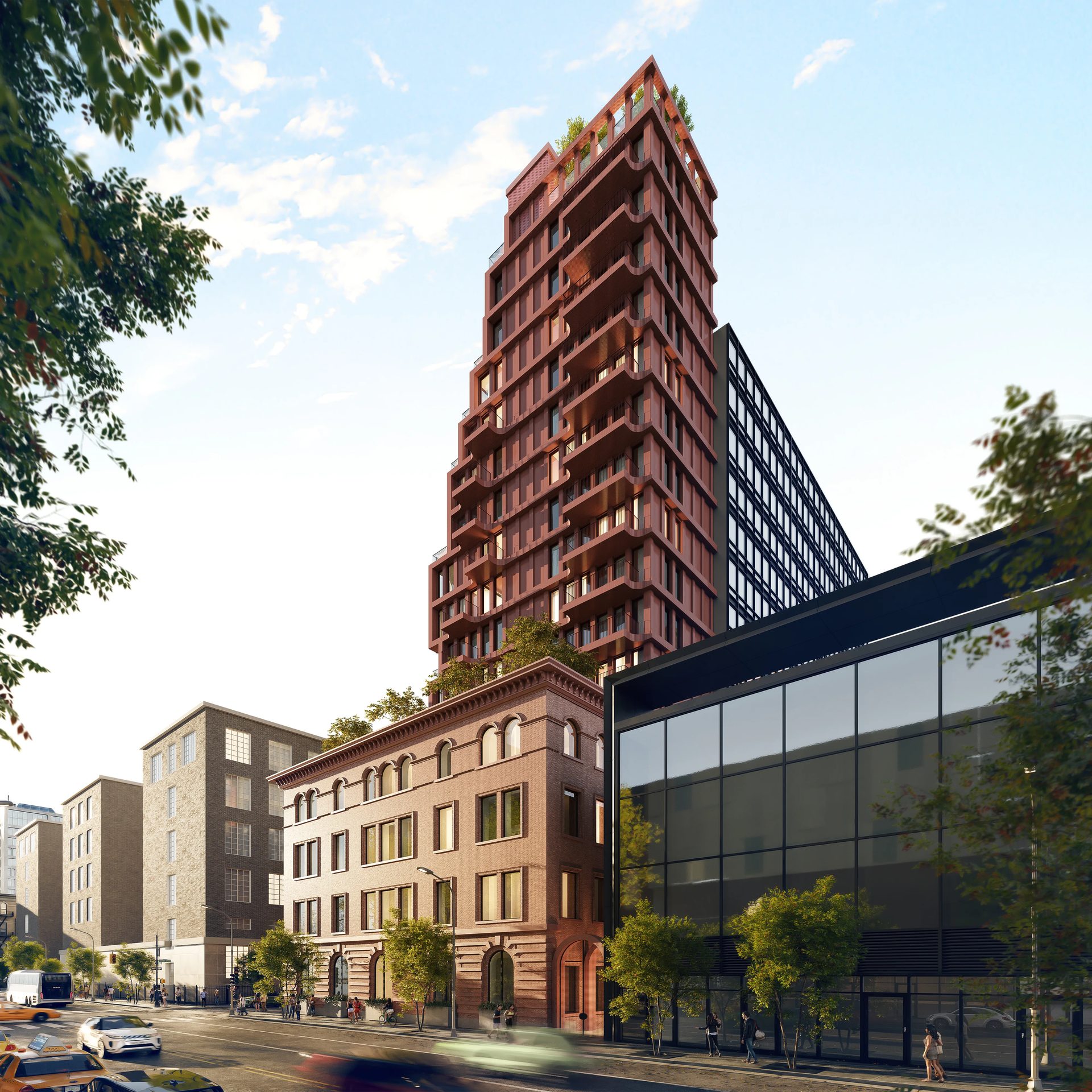 3D Exterior Render of a Contemporary Urban Building