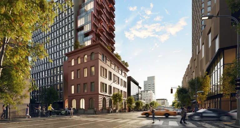 Streetscape Rendering for a Mixed-Use Development