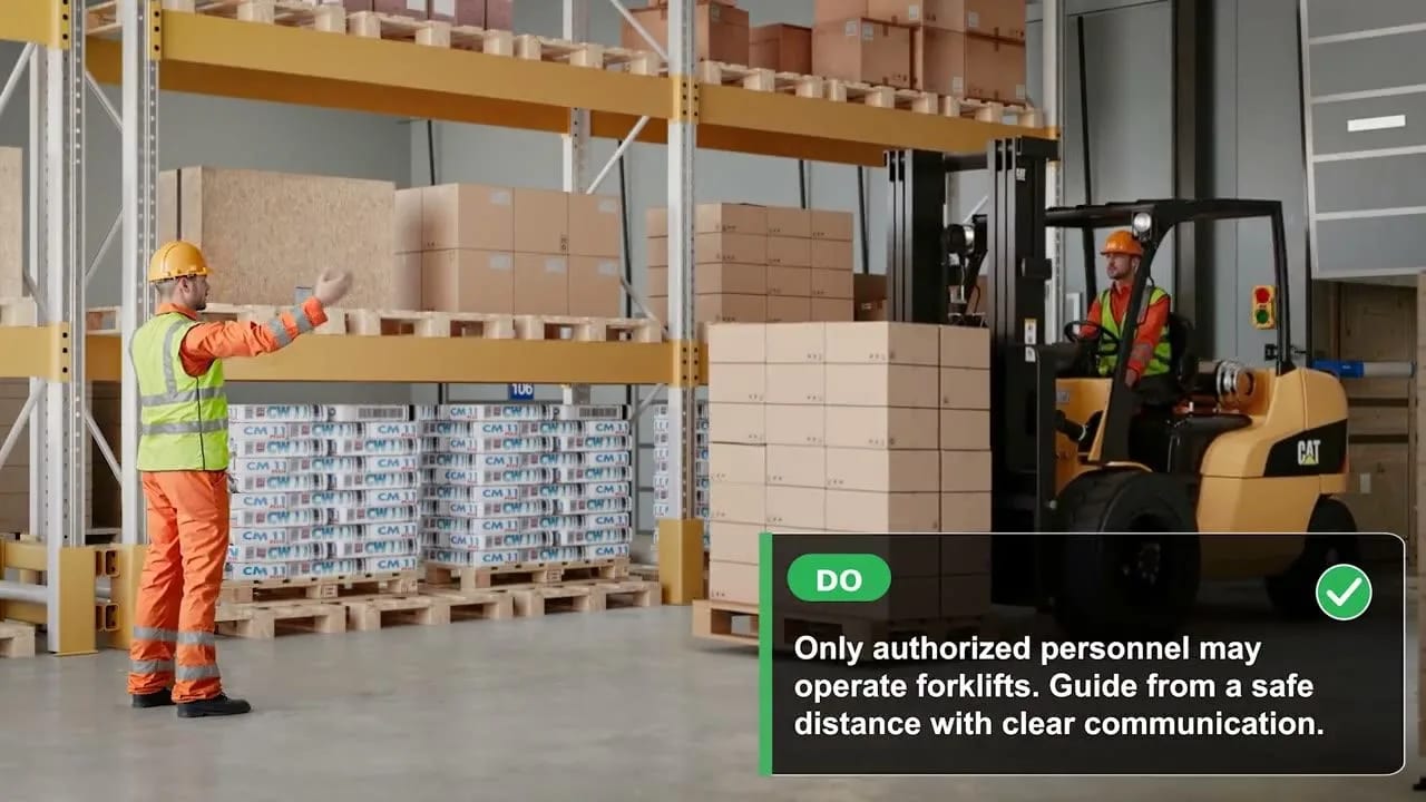 Forklift safety training 3D film