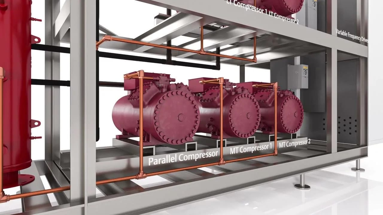Emerson Copeland CO2 scroll 3D animation
