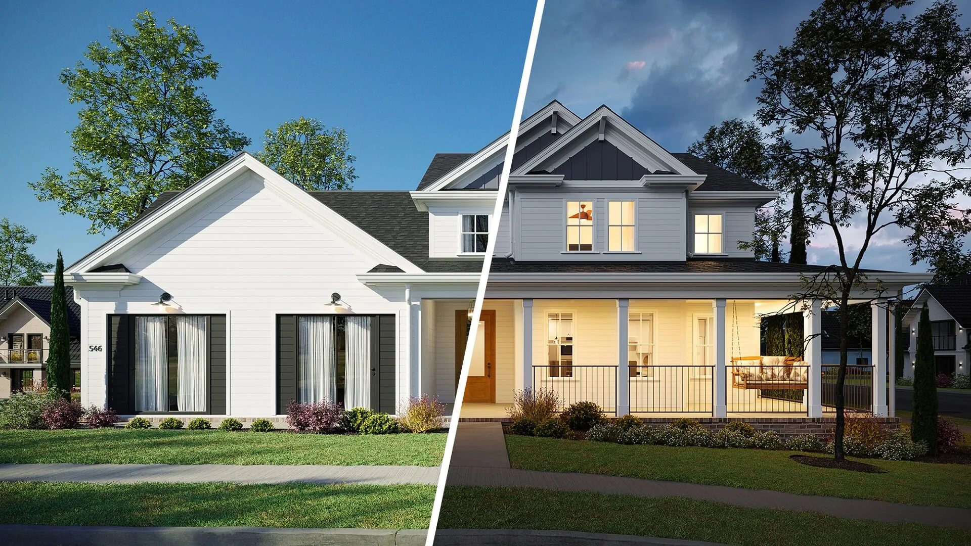 3D home rendering used by Texas builders to show design options to buyers before construction
