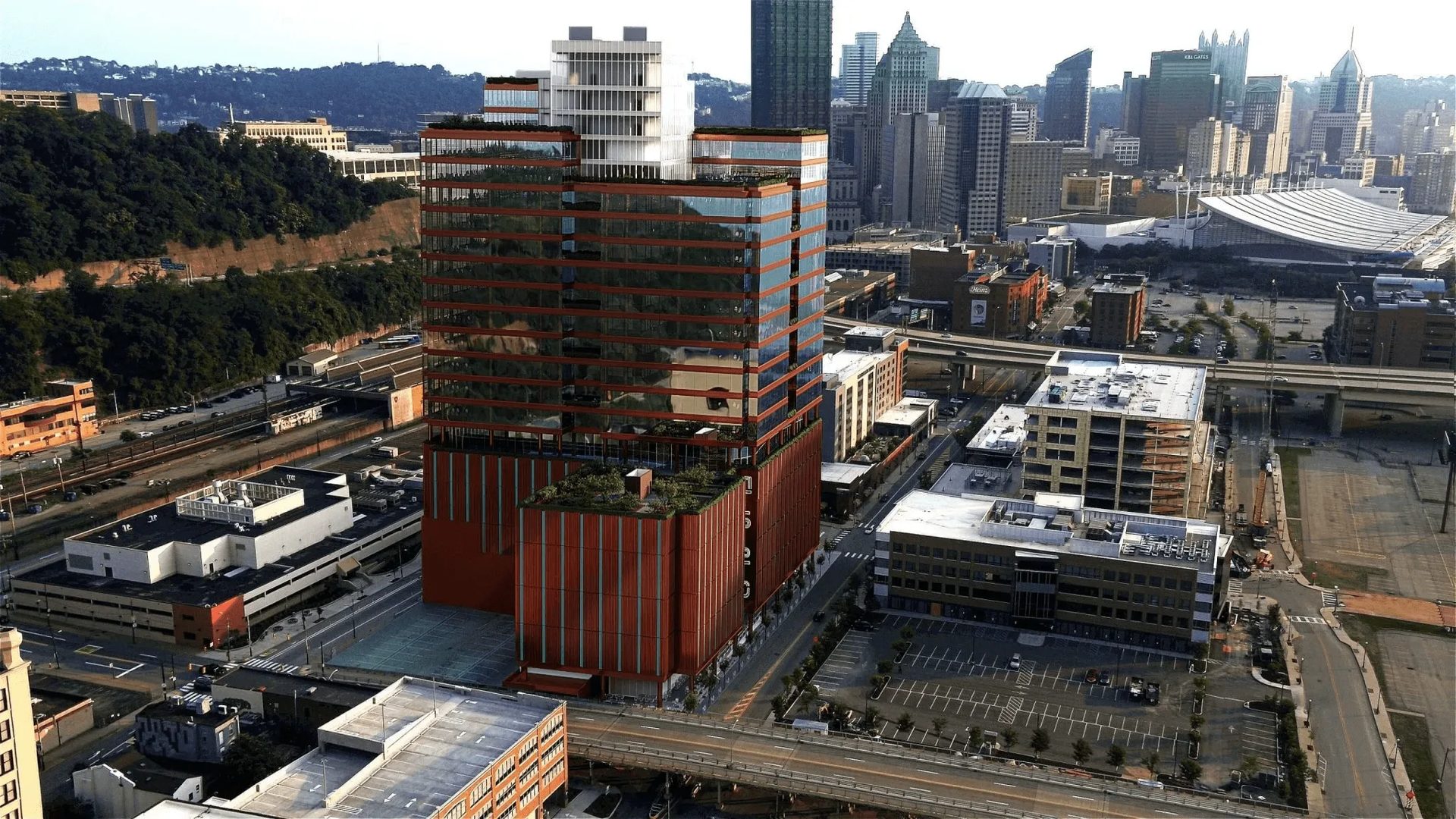 3D architectural animation for an office building in Pennsylvania