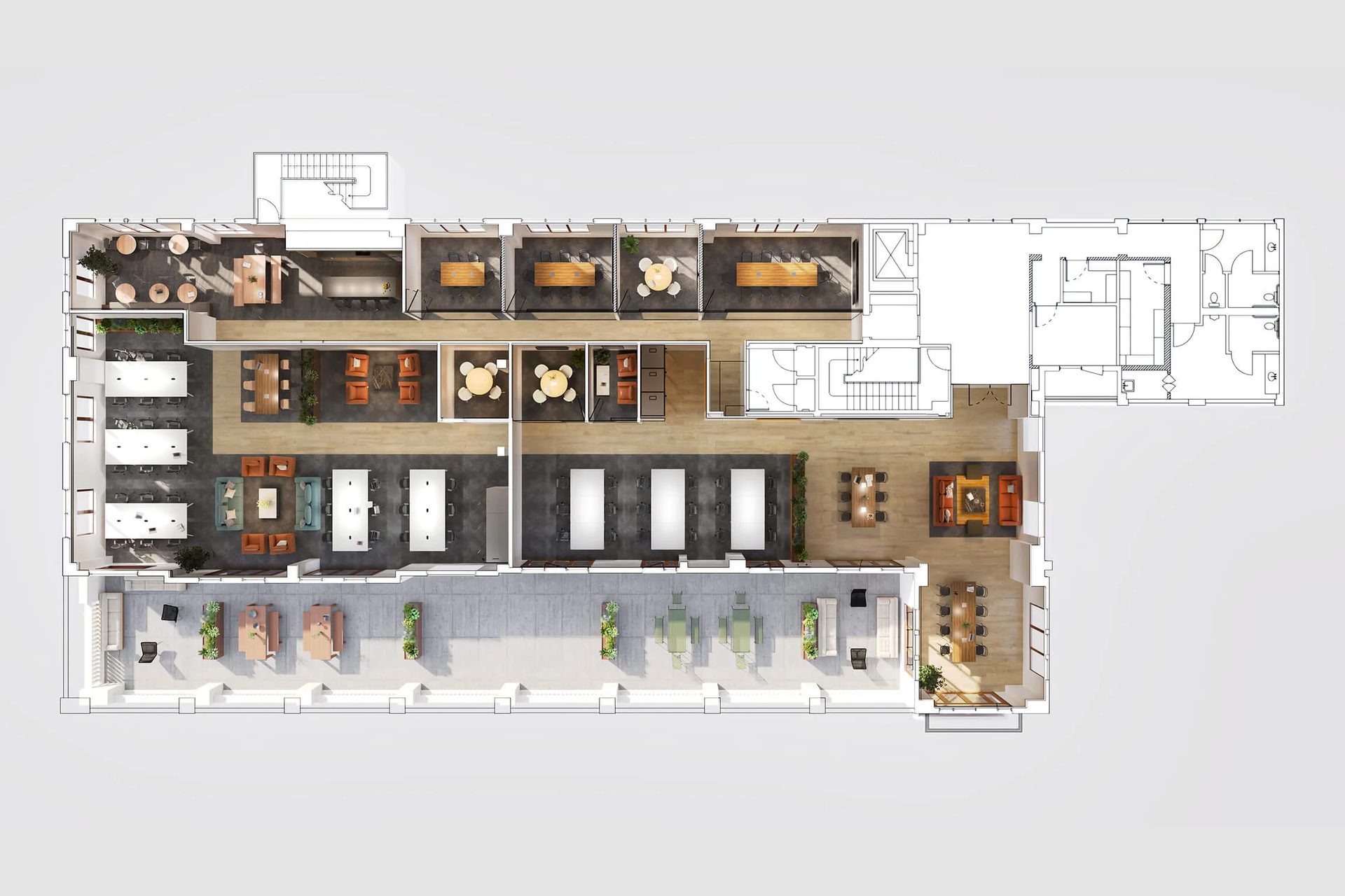 3D floor plan rendering for a real estate developer