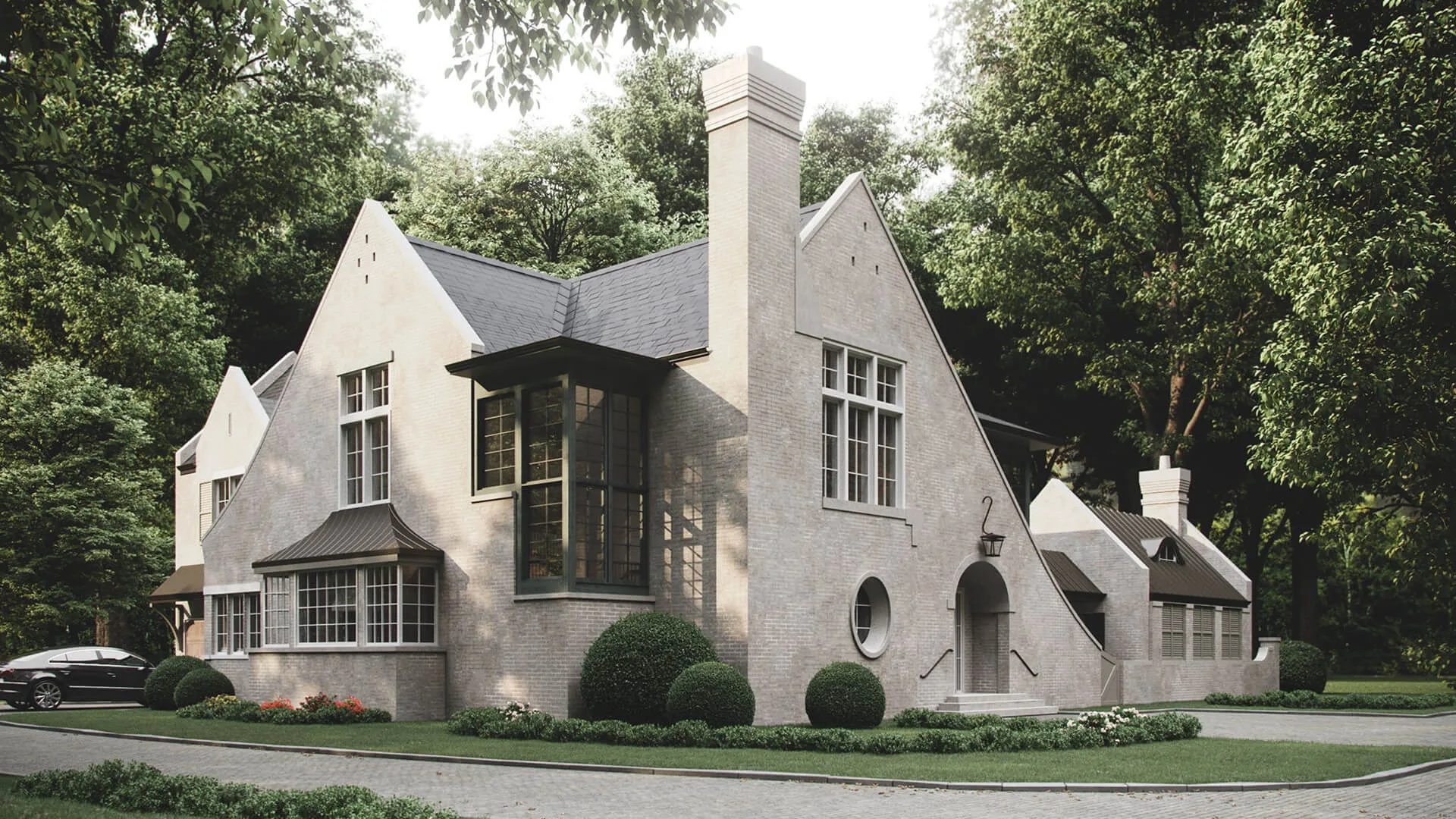 Home render used as a hero shot for a single family house project