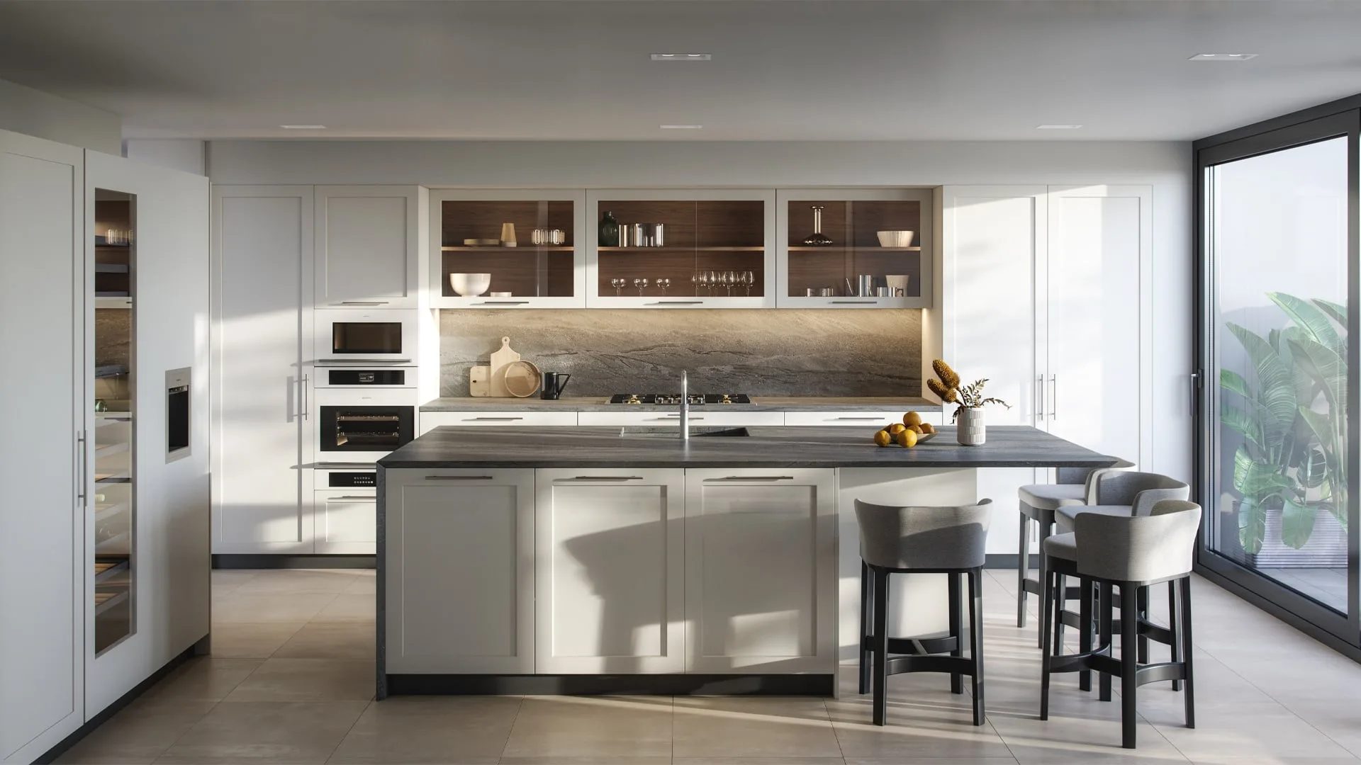 Before-Townhouse kitchen design options, light and dark cabinets