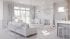 Grayscale 3D Rendering of a Family Room Interior