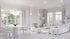 Grayscale 3D Rendering of a Living Room Interior