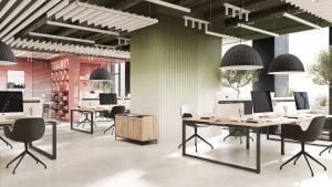 3D Render of a Comfortable Office