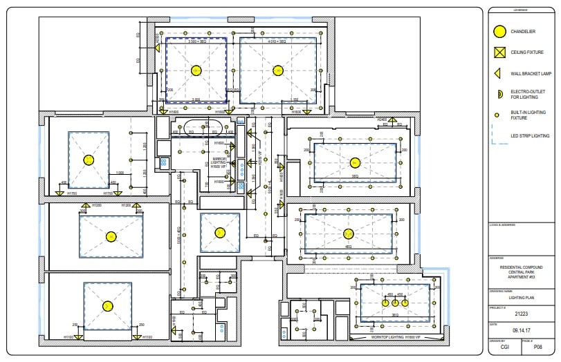 CAD Drawings for Interior Lighting