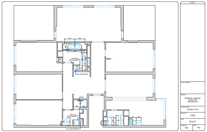 CAD Interior Drawings for Designing Work