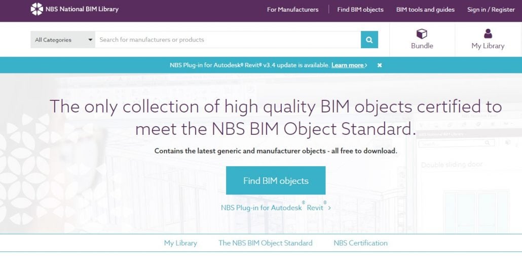 NBS National BIM Library and Free Revit Families