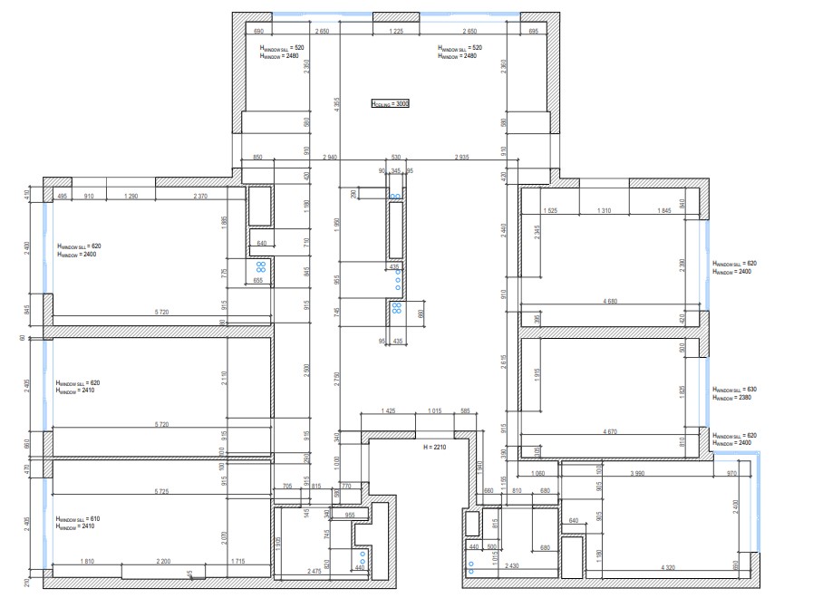 2D Floor Plan for an Apartment