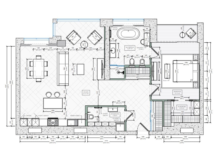 2D Floor Plans for a Rebuilding Project