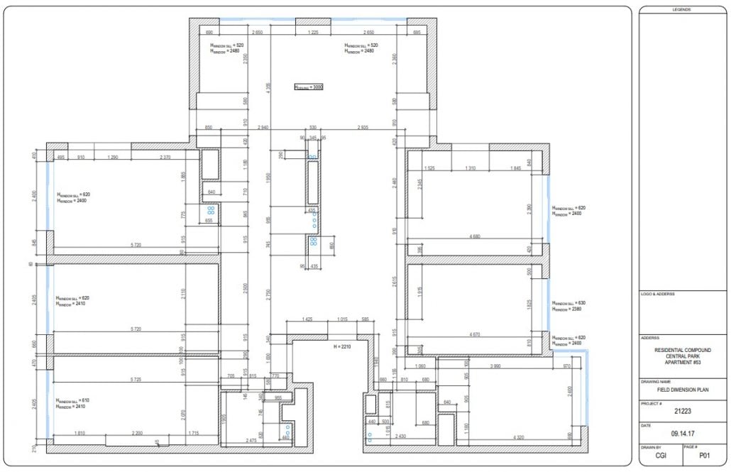 CAD Design Drawings for an Apartment Plan