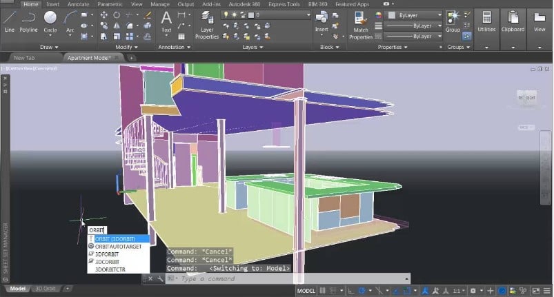 3D View Tool in AutoCAD