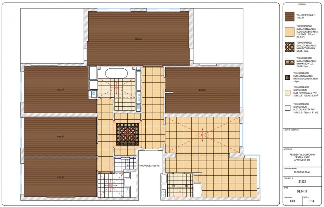 Flooring Plan for a Design Project
