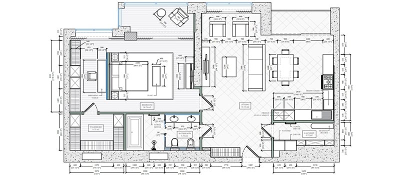 Interior Design Floor Plan for an Apartment 