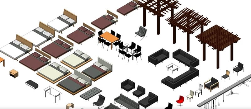 Revit enhances millwork designing with furniture 3D models