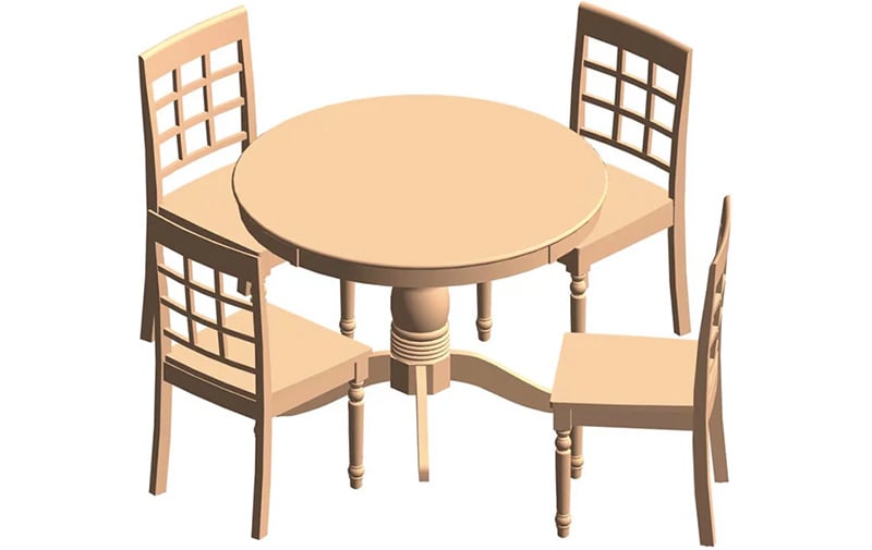 Furniture Revit Families Ready to be Printed