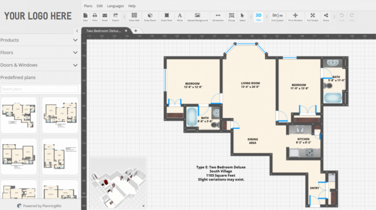 Soft for floor plan: PlanningWiz Floor Planner