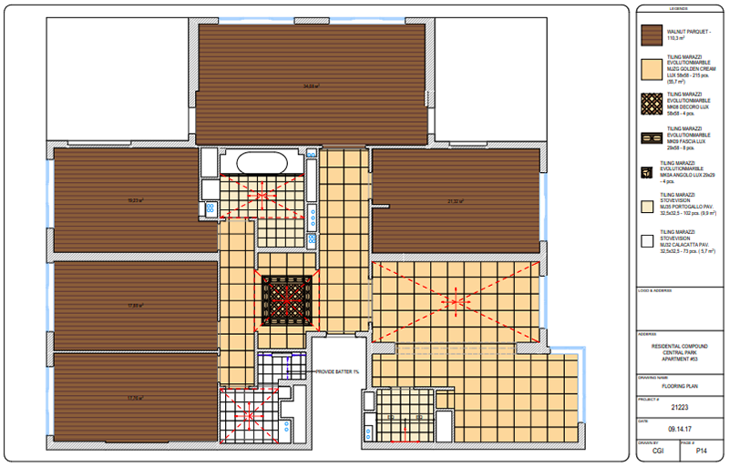 Floor Plans for Coordinating the Choice of Materials