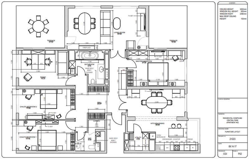 Floor Plans Featuring Furniture and Appliances