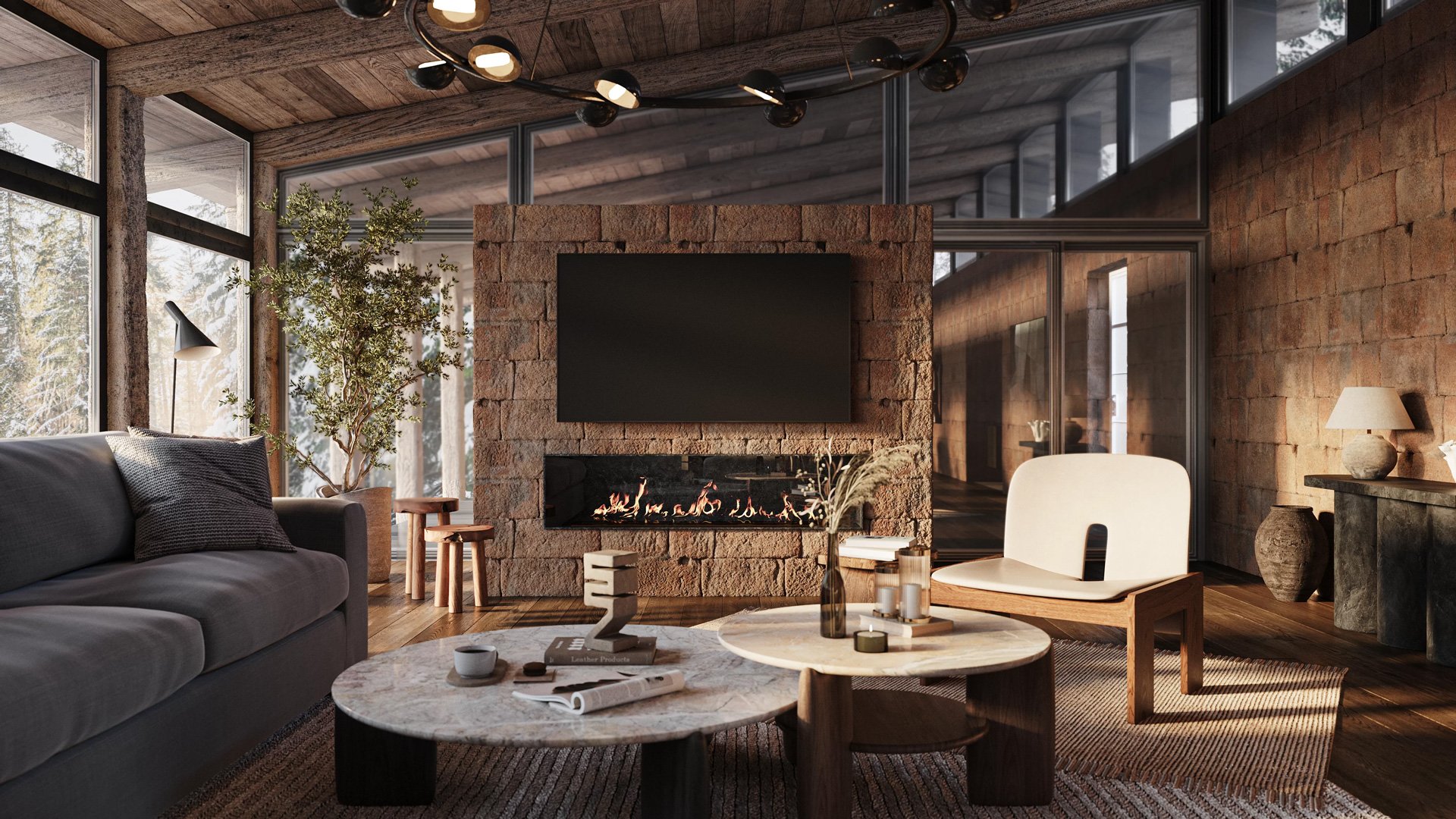 3D Custom Furniture Modeling for Living Room Design