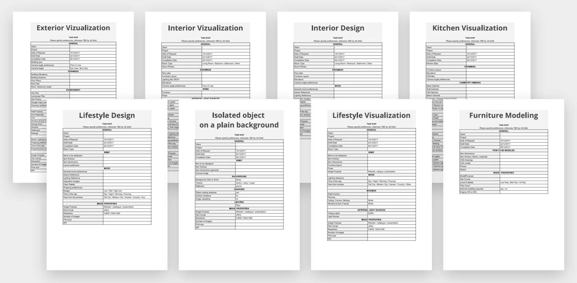 Scope of Work for CGI Visualization Projects