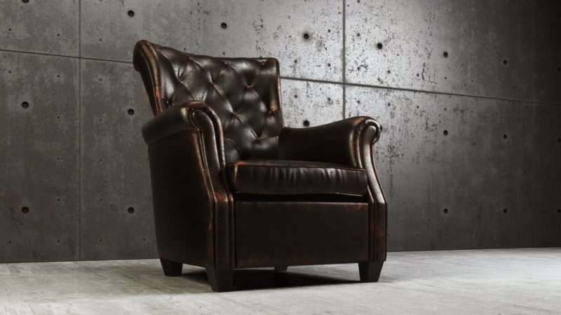 CGI Or Product Photography Studio: Leather Armchair Hero Shot View19