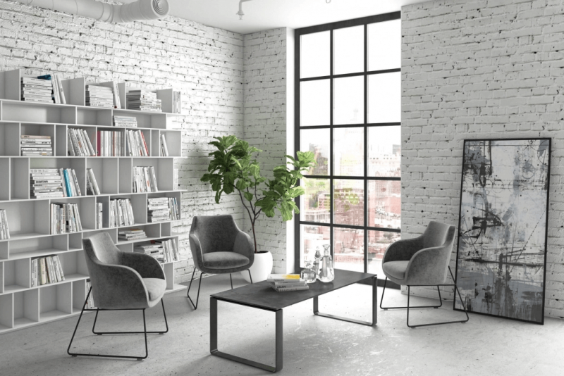 Lifestyle 3D Modeling for Gray Chair Design