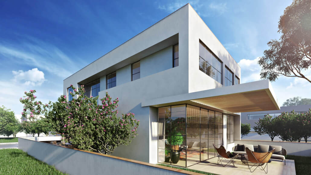 House With Terrace Residential Rendering