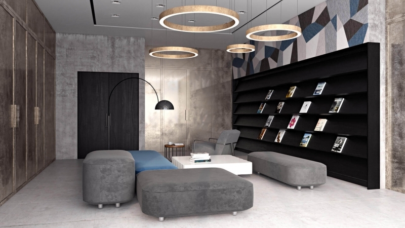 3D Rendering Of a Contemporary Room Design