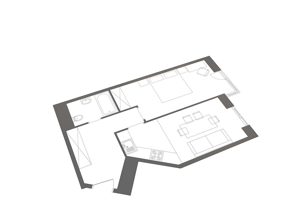 Before-3d space plan