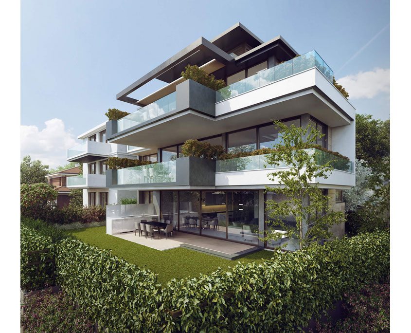 3D Exterior Render of a Modern Building