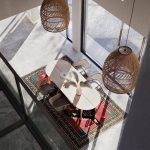 Villa Interior 3D Rendering: Top View