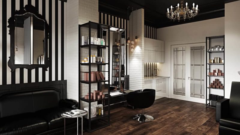 Interior CG Rendering Composition For Salon Design To Illustrate The Rule Of Thirds