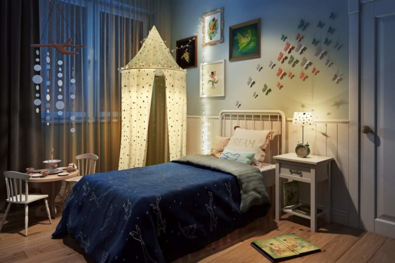 Child Bedroom CG Rendering Filled In The Evening: The Power Of V-Ray
