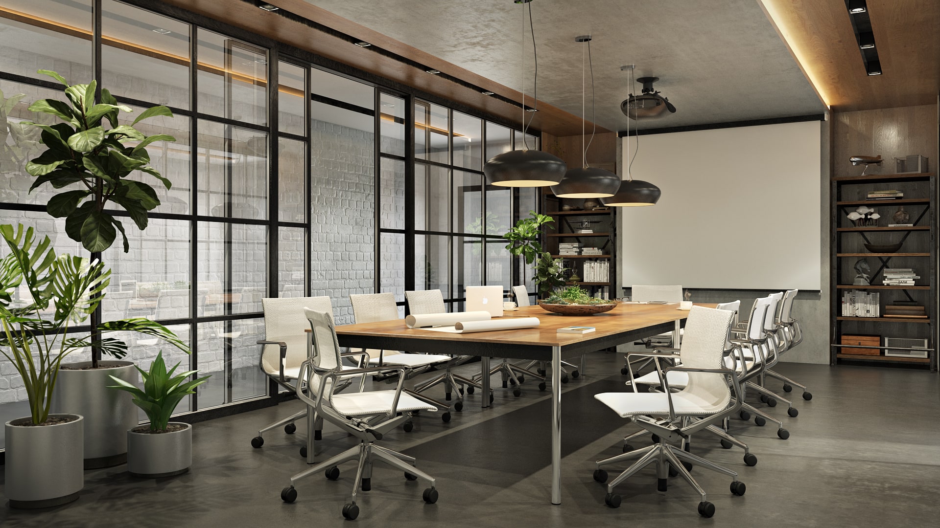 3D Visualization to Present an Imposing Office Interior