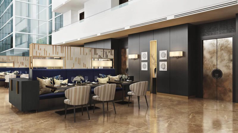 Spectacular Interior Design Renderings For Hotel Restaurant Presentation