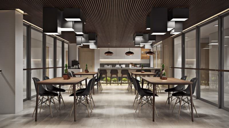 Quality Interior Design Renderings For An Office Dining Room