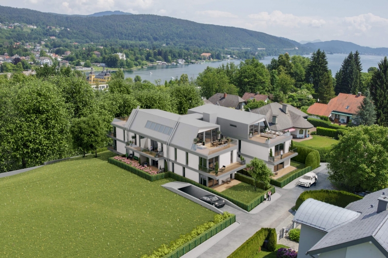 3D Rendering of a House from Bird-eye View for a Real Estate Leaflet