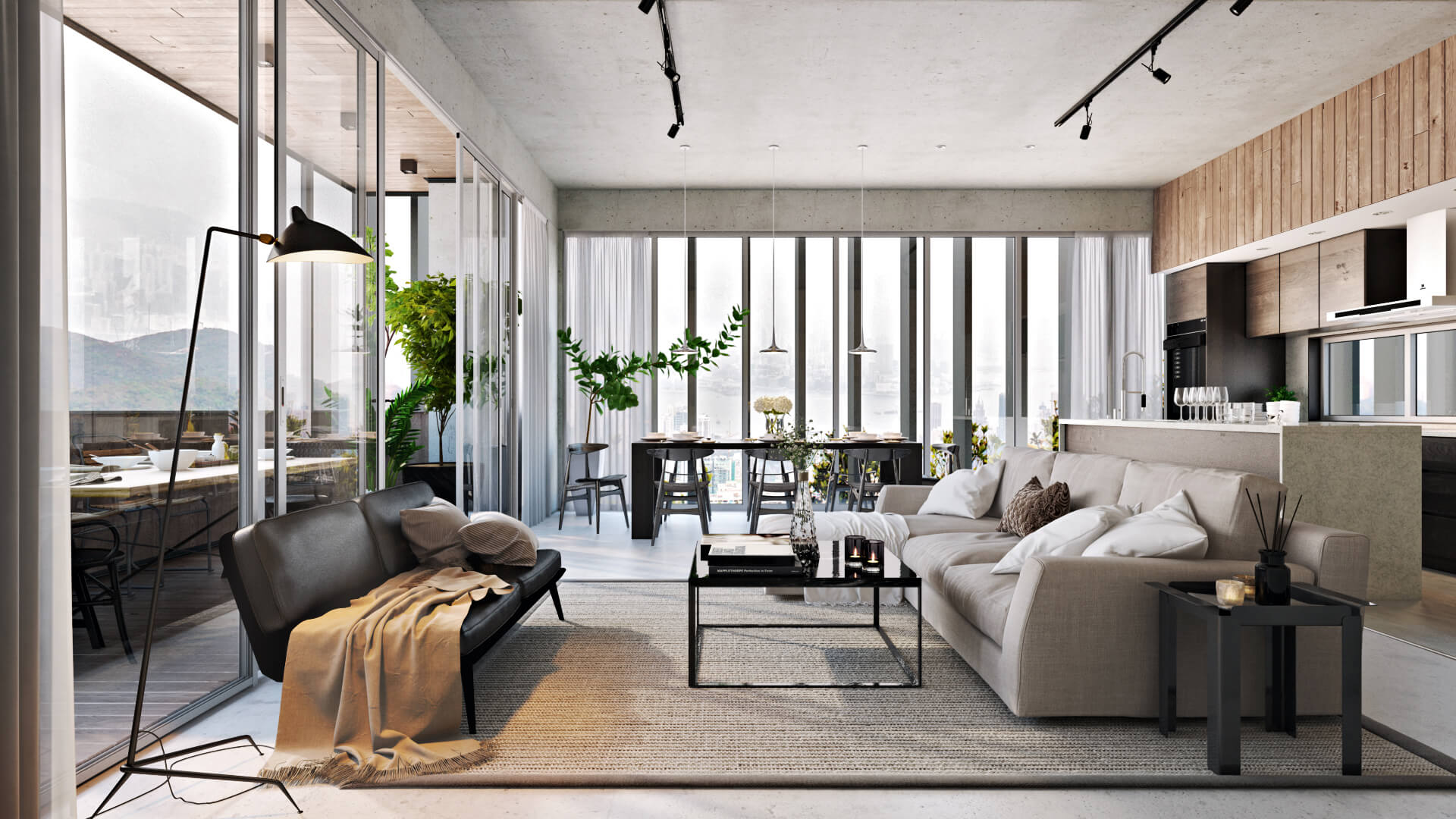 3D Render of a Smartly Designed Living Room