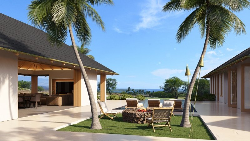 CG Visualization of a Comfortable Villa by the Sea