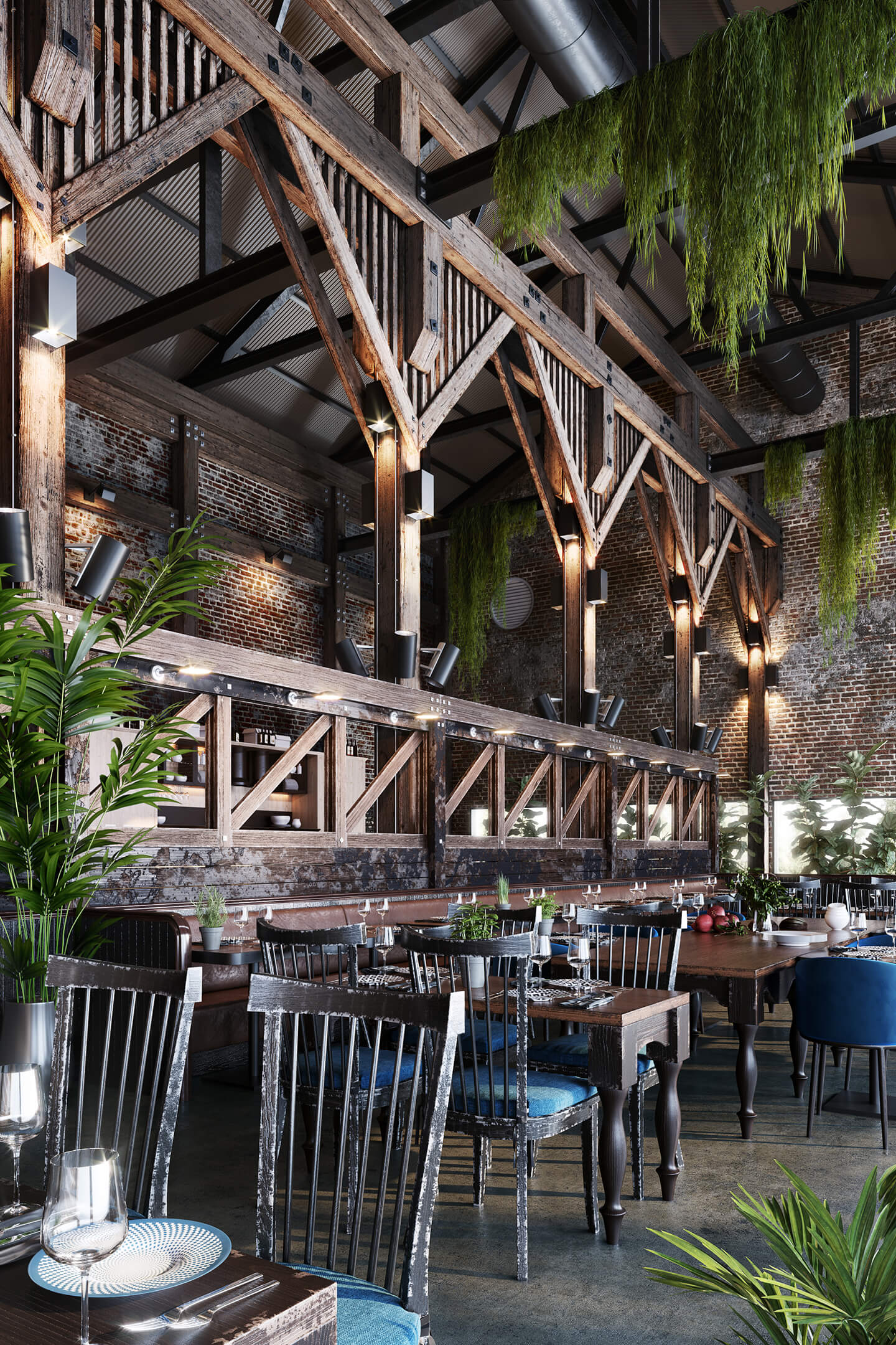 Commercial Interior 3D Visualization for a Restaurant Project